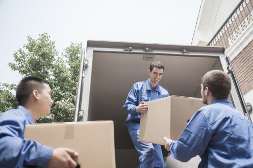 Professional packing materials including tape, wrap, and cartons for local moving jobs