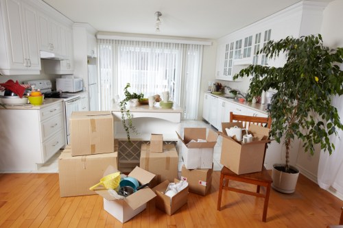 Preparing boxes and furniture for storage in Redbridge