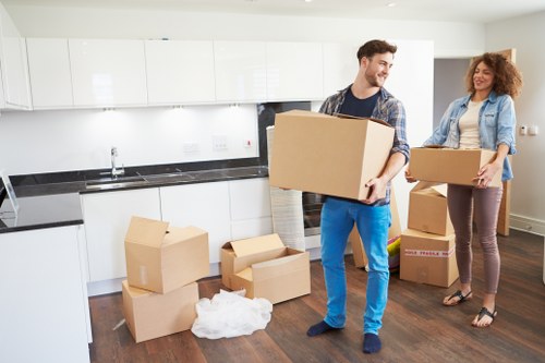 Spacious removal vehicle for transporting furniture and boxes