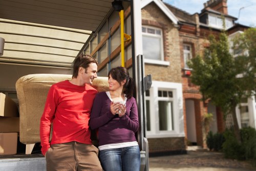 Commercial movers handling desks and office equipment in Redbridge
