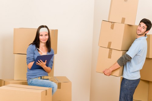 Careful loading of sofas and tables for a local removals service